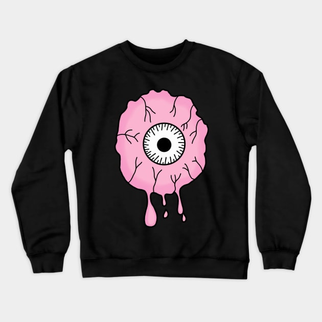 Eyeball - Pink Crewneck Sweatshirt by frankenstipple